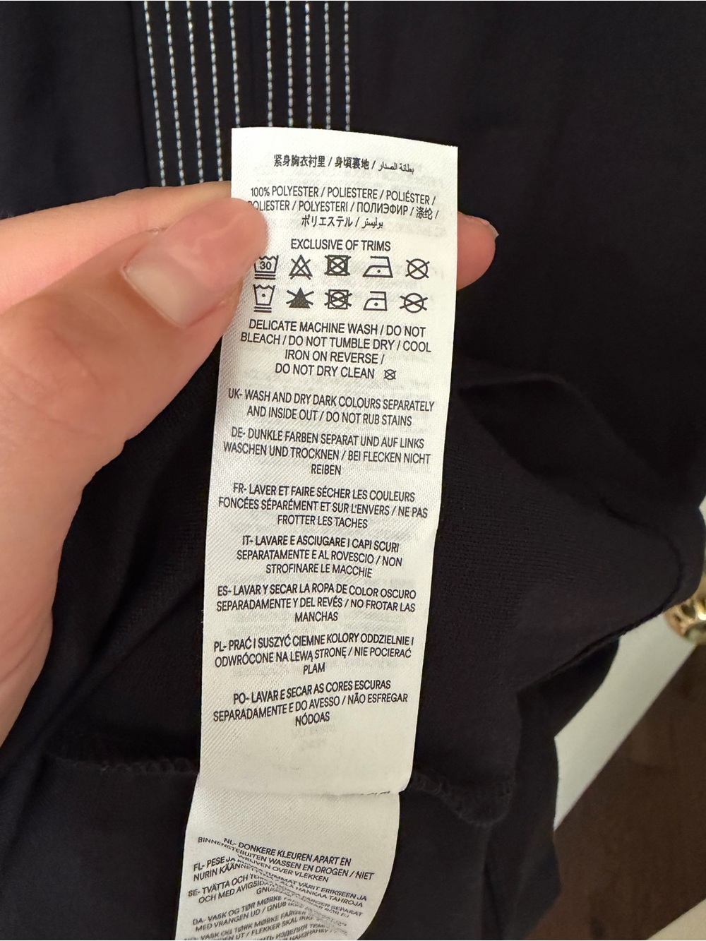 Boden Topstitch Ponte Work Dress Black 12 - Picture 10 of 13
